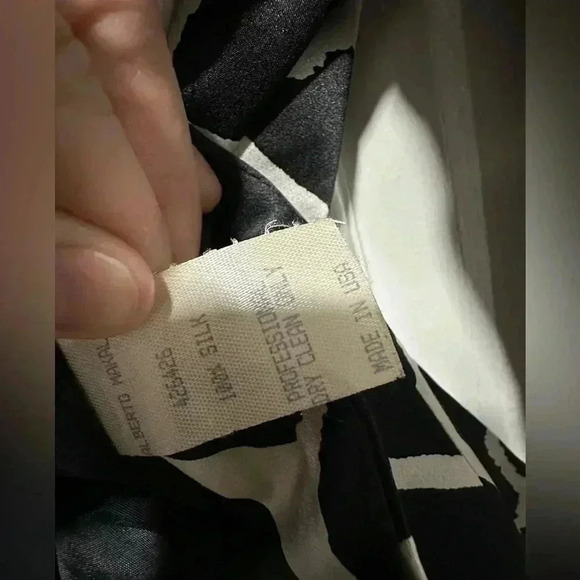 Vintage Alberto Makali Animal Print 100% silk blazer made in USA size 4 - Picture 7 of 7